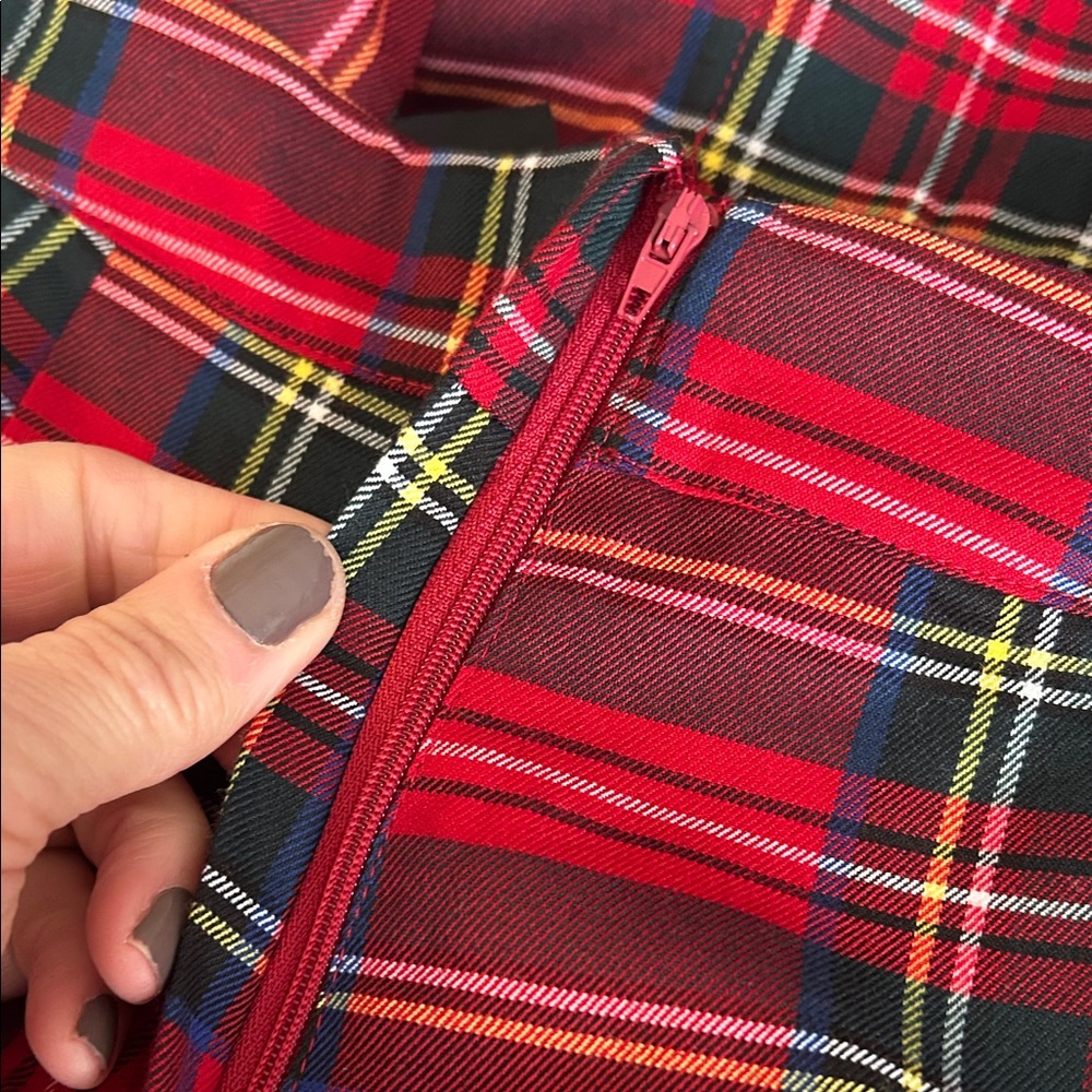 NEW Rare Stewart Tartan Red Plaid Overalls Jumpsuit XS Royal Monk Preppy Punk - Picture 12 of 16